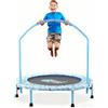 Nukdey Trampolino Elastico per Bambini Ø96cm, Trampolino per Bambini da Interno, Salta Salta Bambini da Esterno, Tappeto Elastico con Manico in Schiuma Regolabile, Trampolino Pieghevole Bambini 3 Anni+
