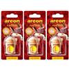 Areon Fresco Deodorante Auto Mela Cannella Dolce da Appendere Specchietto Pendente Boccetta Rosso Legami 3D (Set x 3)