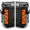 BLACK DOVES GRAPHICS Rifrangenti Adesivi compatibili con Valigie Laterali GIVI TREKKER OUTBACK 48 37 ltr Motorrad (Arancione)