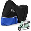 Kistrba Telo Copri da Esterno per Piaggio Vespa GTV GTS GT60/125/200/250/300 (con bagagliaio), Telo Copertura Coprimoto Copri Moto Vespa 125 420D Tessuto Oxford Impermeabile Resistente All'inverno, Nero e blu
