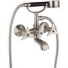 Mamoli GIO Ponti rubinetto vasca a due comandi con set doccia, esterno, 1030F214002F, GIO Ponti acciaio inox spazzolato [Rubinetteria Bagno > Rubinetteria Vasca]