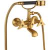 Mamoli GIO Ponti rubinetto vasca a due comandi con set doccia, esterno, 1030F214002G, GIO Ponti ottone spazzolato [Rubinetteria Bagno > Rubinetteria Vasca]