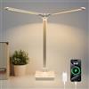 JVURICE Lampada da scrivania a LED dimmerabile con batteria da 4000 mAh, 5 colori e 10 livelli di luminosità, lampada da tavolo senza fili con porta USB, controllo touch e timer, per bambini