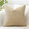 Artscope Federe Cuscini in Velluto a Coste per Divano 55x55cm Copricuscini di Bolla Geometrico Decorativa per Salotto Moderno Cuscino per Camera da Letto, Marrone Scuro