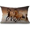 BGBDEIA Federa per cuscino 30x50 cm, in stile rustico per fattoria, con cavalli al galoppo, in cotone e lino, per divano, divano letto, 12 x 20 pollici