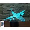 SUPERRUIDALONG Luci notturne 3D aereo telecomando 16 colori illusione acrilico LED tavolo comodino camera bambini scrivania decorazione regalo di compleanno giocattolo per bambini