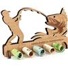 doerfeell Regalo in legno per pescatori - idea regalo con decorazione da pesca per amici, familiari
