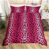 Homemissing Set Copripiumino Matrimoniale Leopardato Copripiumino Leopardato Rosa Rosso Nero Set Copripiumino Sexy di Lusso Super Morbido Decorazione Animali Africani Reversibile Fauna Selvatica
