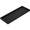 sourcing map Vassoio da bagno in silicone, 40 x 15 cm, infrangibile, organizer per lavello da cucina, per sapone, chiavi, candele, gingillo, nero