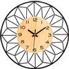 VIVILINEN Orologio da Parete in Legno Orologio da Muro Silenzioso Senza Ticchettio Design Moderno Forma del Petalo Decorazioni da Parete per Cucina, Camera da letto, Soggiorno