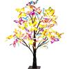XVICO Luce notturna a LED, da tavolo, bonsai, farfalla, albero di simulazione, lampada USB e batteria, doppia alimentazione, 24 LED, lampada artificiale a forma di albero di betulla per regalo, feste