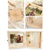 Joli Coon Cofanetto in legno per chiedere alla madrina, 14 x 14 x 3 cm | Veri fiori secchi, magnete per inserire una foto, ricordo decorativo da esporre, lavorazione curata