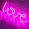 Fespcj Segni di neon di amore per la camera da letto, USB o batteria Neon Luce, led neon Luce,parete per le ragazze Amore Illuminare Segni per la festa di Natale Wedding Kids Room Soggiorno, Rosa