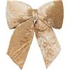 ITART Fiocco imbottito in Velluto champagne giganti 54cm Decorazione Natalizia per Albero e Ghirlanda Dietro Porta (champagne, XXL)