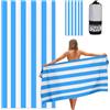 Ainiv Telo Mare Microfibradi 80x160cm, Telo Piscina Doppio Lato Antisabbia con Borsa, Telo Palestra Leggero e ad Asciugatura Rapida, per Piscina, Campeggio, Picnic, Yoga, Palestra, Sport, Blu