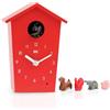 KOOKOO AnimalHouse rosso orologio cucù orologio da parete con 5 animali della fattoria registrazione naturali design moderno