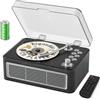 Kegaudio Lettore CD Portable hifi Bluetooth: Kegaudio Lettori CD con Altoparlante radio e telecomando supporto Riproduzione USB/AUX Presa per cuffie Ebano