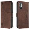 Bravoday Cover per Redmi Note 10 5G / Redmi Note 10T 5G / Xiaomi Poco M3 PRO 5G, Flip Custodia in Pelle PU Portafoglio Custodia per Redmi Note 10 5G / 10T 5G / Poco M3 PRO 5G, Marrone