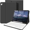 SZPSGC Custodia per iPad 10 generazione 10.9 pollici 2022 con tastiera, layout QWERTZ, tastiera magnetica rimovibile Bluetooth, custodia flessibile in TPU per iPad 10° generazione con portapenne, nero