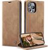 Monweicz Cover Compatibile con IPhone 13 Pro Max, Custodia Portafoglio con Slot per Scheda, Protezione Completa Premium in Pelle PU, Flip Libro Magnetica IPhone 13 Pro Max, Marrone