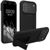 kwmobile 1x Custodia Compatibile con Apple iPhone 17 PRO Max - Cover Supporto Dita - Back Case per Smartphone - Protezione Gommata Nero
