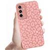 Coalbooliy Custodia Per Samsung Galaxy S23 FE 6,4'', Cellulare Rosa Silicone Morbido Cover per telefono Aesthetic Modello Leopardato Disegni Protezione Fotocamera Antiurto Protettiva Case, 07