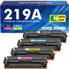 Cool Toner 219A 219X MFP 3302FDW Toner Con Chip: 4-Pack Compatibili per HP 219A 219X per Color LaserJet Pro MFP 3302FDW 3302SDW 3302FDN 3302FDNG 3302FDWG 3302SDWG 3202DN 3202DW W2190A Nero Ciano Giallo Magenta