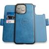 Dreem Fibonacci iPhone 14 Pro Max Custodia a portafoglio / 2-in-1 Custodia MagSafe antiurto e Folio staccabile in pelle vegana di lusso con protezione per carte RFID e supporto - Ardesia