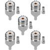 Vecys 5PCS SO-239 UHF Femmina Connettori 50 Ohm SO239 Femmina Jack Crimpare RF Connettore Coassiale Adattatore per RG58 VLMR195 RG142 RG400 Cavo Coassiale a Bassa Perdita Compatibile Radioamatoriali