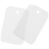 QUARKZMAN Etichette trasporto Plastica Impermeabile con Occhiello Vuoto, Etichette Identificazione Prodotto, Marcatura Valvola, Etichettatura Esterna, 2.5x4cm/0.98x1.57, Pz100, Bianco