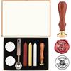 MeYuxg Timbro Ceralacca Hogwarts Personalizzato per Lettera, Magic School Kit per Biglietto d'Invito, Scrapbooking