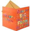 lasuroa Biglietto di Ringraziamento Jumbo, 40x27cm con Busta Biglietto di Addio Grandi Dimensioni per Insegnanti Capi Amici (Arancione)