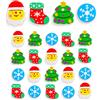 cobee Mini Gomme da cancellare di Natale per Bambini, 24 Pezzi Carino Natale Gomme da Matita Calza di Natale Cartoon Gomme da Babbo Natale Bulk per la Festa di Natale Bomboniere Bambini