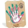 nagu® Kit Empreintes de Bebé et de Famille. Carte Cadeau personnalisée, cadeau originale. Affiches pour le mur, Objets de la maison pour les familles, les amis, cadeau d'anniversaire pour les amis