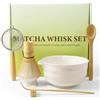 Accwork Matcha Kit 7 pezzi Set da Tè Matcha Set di Matcha Giapponese Chasen Supporto per frullino in ceramica Cucchiaio per matcha la scelta perfetta per gli amanti della cultura giapponese del Matcha