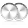 HaWare - Set di 2 teglie per pizza, in acciaio inox, forma rotonda, 25,4/30,5 cm, atossiche, salutari, resistenti, lavabili in lavastoviglie.