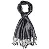 Lorenzo Cana 7864511 - Sciarpa da uomo di lusso in seta al 100%, elegante motivo cachemire, colore: grigio e nero