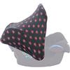 JYOKO Kids Capuccio Universale per Ovetto Compatibile con Maxi Cosi Gruppo 0, Capottina per Seggiolino Auto e Passeggino, Adatto per la maggior parte delle Marche (Fluor Heart)