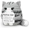 Meanju Gatto Positivo,Pocket Hug Patate,Patata Gattino | Animali di Peluche All'Uncinetto,Abbraccio Tascabile,Regalo Originale e Divertente,Compleanno
