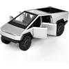 MODVKVK Tesla Cybertruck Modellino di Auto 1:32, Macchinine Giocattolo con Luce e Musica, Funzione Pull Back, Lega Pressofusa, Giocattolo per Bambini dai 3 Anni in su e Collezionisti di Auto (Argento)
