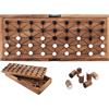 Engelhart - 350510 - Gioco Fanorona in legno resistente - Gioco da tavolo strategico per 2 giocatori con scatola portaoggetti e regole multilingue - Dai 6 anni in su