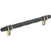 Amerock Maniglia per armadietto, bronzo nero/champagne dorato, 160 mm da centro a centro, Londra, confezione da 1, maniglia per cassetto, ferramenta per armadietti