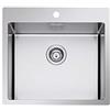 PLADOS Lavello cucina Plados SR5500 a una vasca in acciaio inox satinato