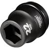 Draper 75968 - Chiave a bussola a percussione a 6 punti, attacco quadro da 3/4, 22 mm, blu