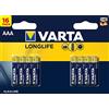 Varta Batterie alcaline AAA, confezione da 16, a lunga durata