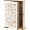 Domigard Cassetta Portachiavi Da Parete in Legno, Porta Chiavi da Muro con 6 Ganci, Armadio per Chiavi da Muro per Ingresso, Corridoio, Ufficio - Bianco 26 X 20 X 6 cm
