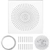 UNICRAFTALE Maschera per Piegare I Fili Elementi in Filo Quadrato 12.65x12.65 cm Pannelli per Avvolgimento di Filo Acrilico Organizzatore per Filo Interdentale con Picchetti in Metallo per Strumenti