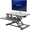 VIVO DESK-V026KB - Convertitore da scrivania da 66 cm, serie K, elevatore da seduta in piedi regolabile in altezza, postazione di lavoro doppio monitor e computer portatile con vassoio per tastiera