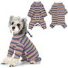 Pawsailor Tuta Precupero per Cani Maniche Lunghe a Righe Blu-Giallo M