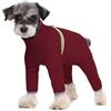 BT Bear Vestiti invernali per cani di piccola taglia, caldo cappotto invernale in morbido pile con cerniera riflettente per cani, tuta intera per cuccioli (rosso, L)